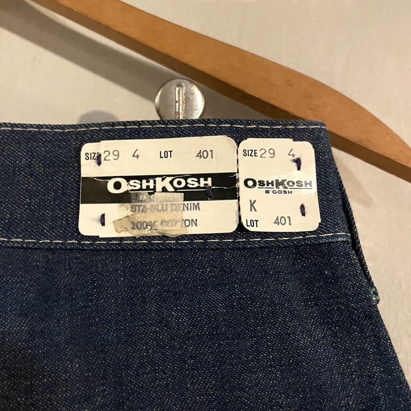 70s OSH KOSH B'GOSH デニム ペインターパンツ DEAD STOCK 29× 70s OSH KOSH B'GOSH デニム ペインターパンツ DEAD STOCK 29×