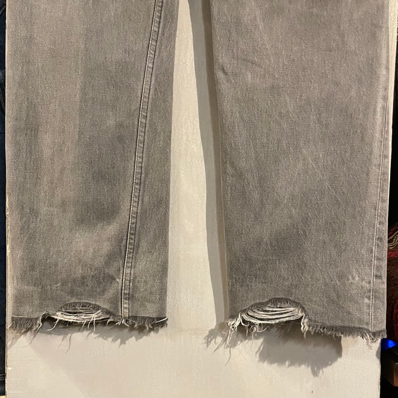 90s Levi's 501 先染めブラックデニム パンツ 36×28 USA製 カットオフデ