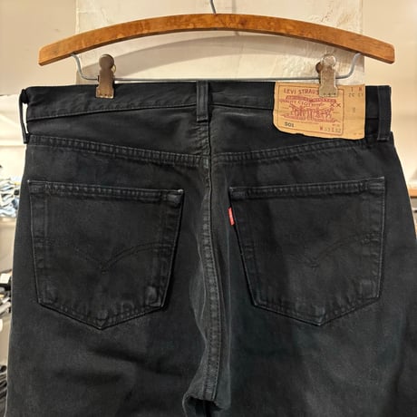 90s　Euro Levi’s 501 ブラックデニムパンツ　32×31½　リーバイス　ユーロ 　1999年　(S5640)