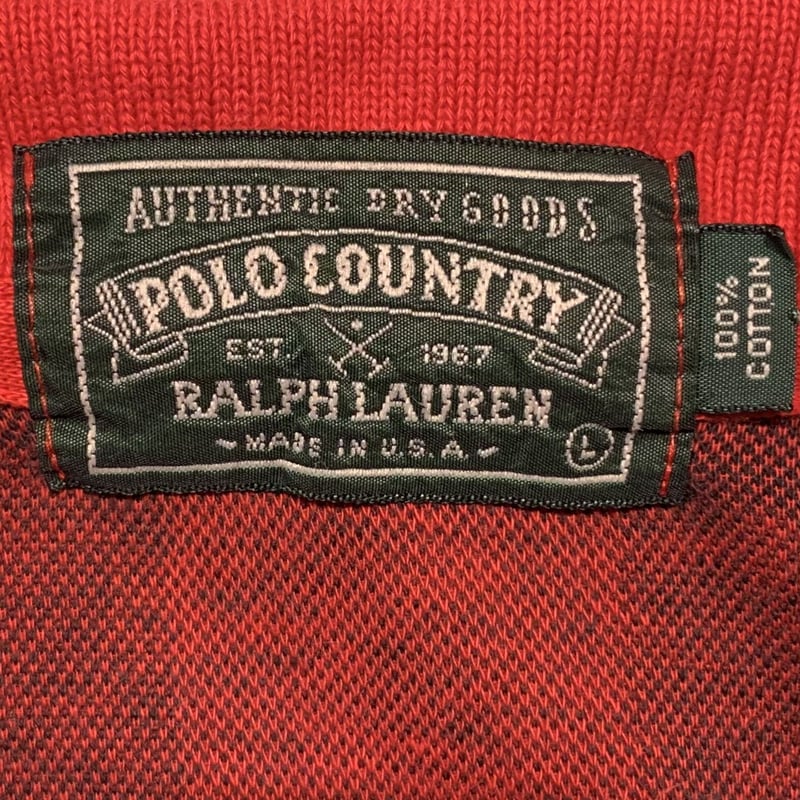 90s POLO COUNTRY L/Sポロシャツ ラルフローレン ポロカントリー