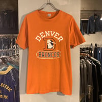 70s　Champion　ショートスリーブTシャツ　DENVER BRONCOS　NFL　アメリカンフットボール　バータグ　USA製　チャンピオン　(S2373)