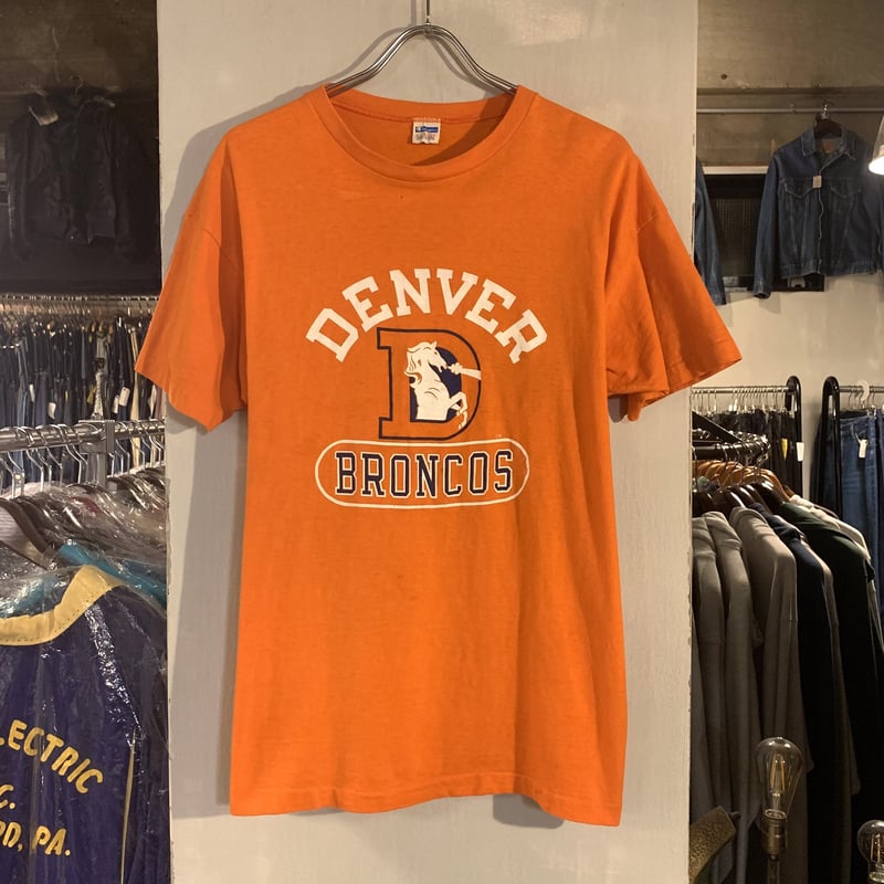 70’s ビンテージ NFL フットボールシャツ ブロンコス 70s Champion ショートスリーブTシャツ DENVER BRONCOS NFL アメ