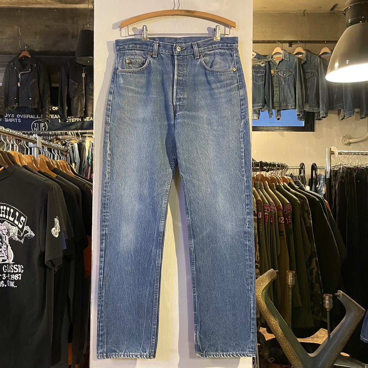 80s Levi’s 501-0115 デニム USA製 ハチマル 80s Levi's 501 0115 デニムパンツ 32×31 USA製 裾チェーン