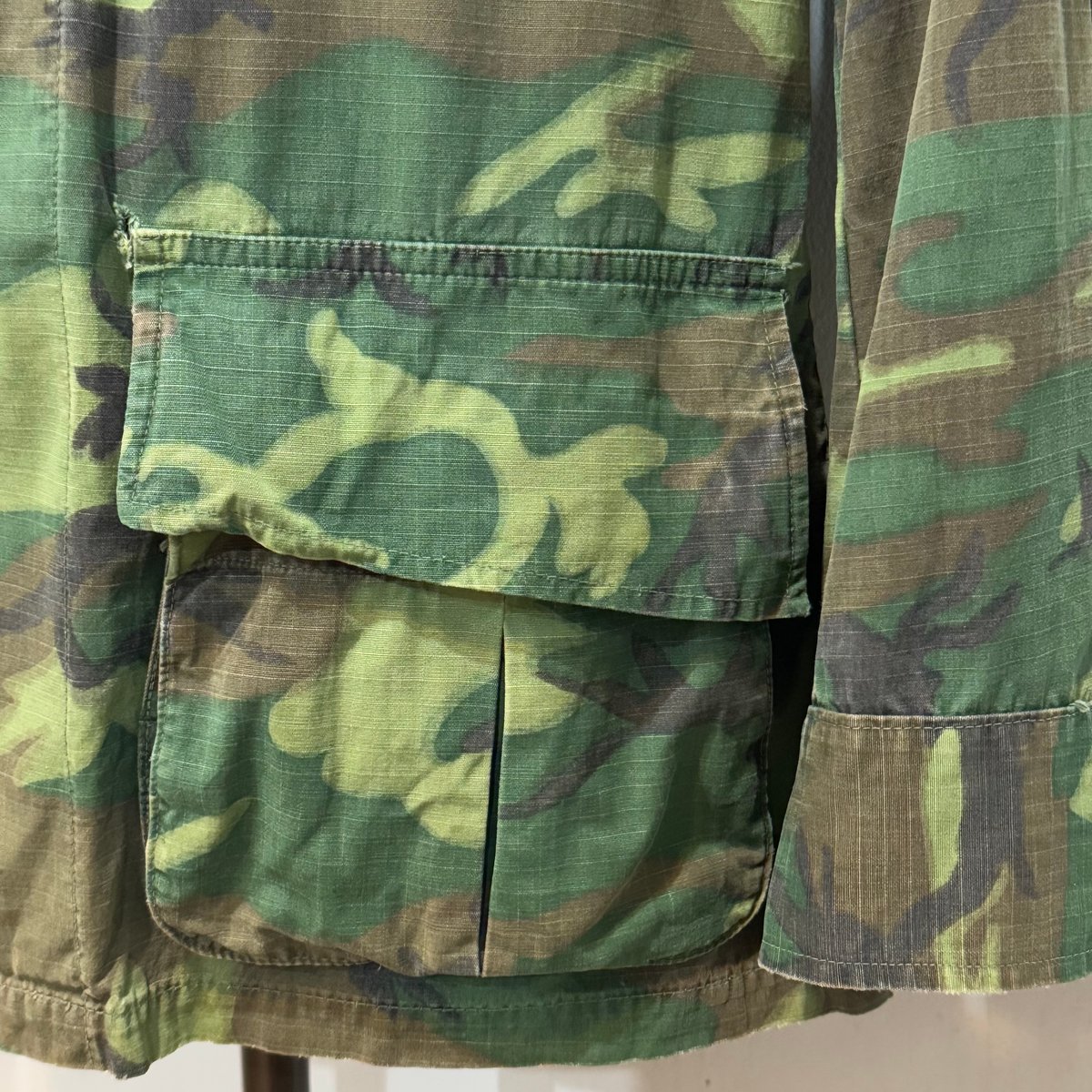 60s 70s 米軍 グリーンリーフカモ ジャングルファティーグジャケット S 60年代 