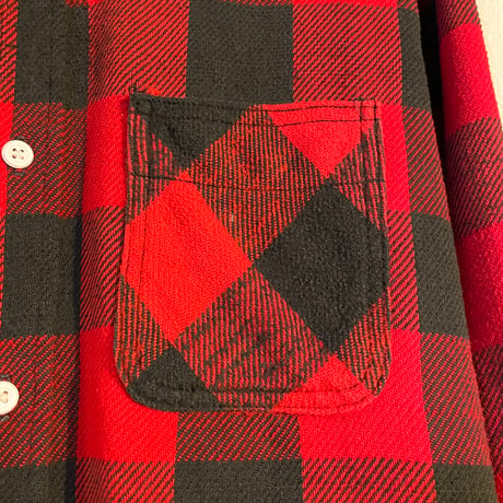 70s　BIG MAC　L/S ネルシャツ　USA製　Size M　コットンシャツ　JC PENNEY　(S3887)