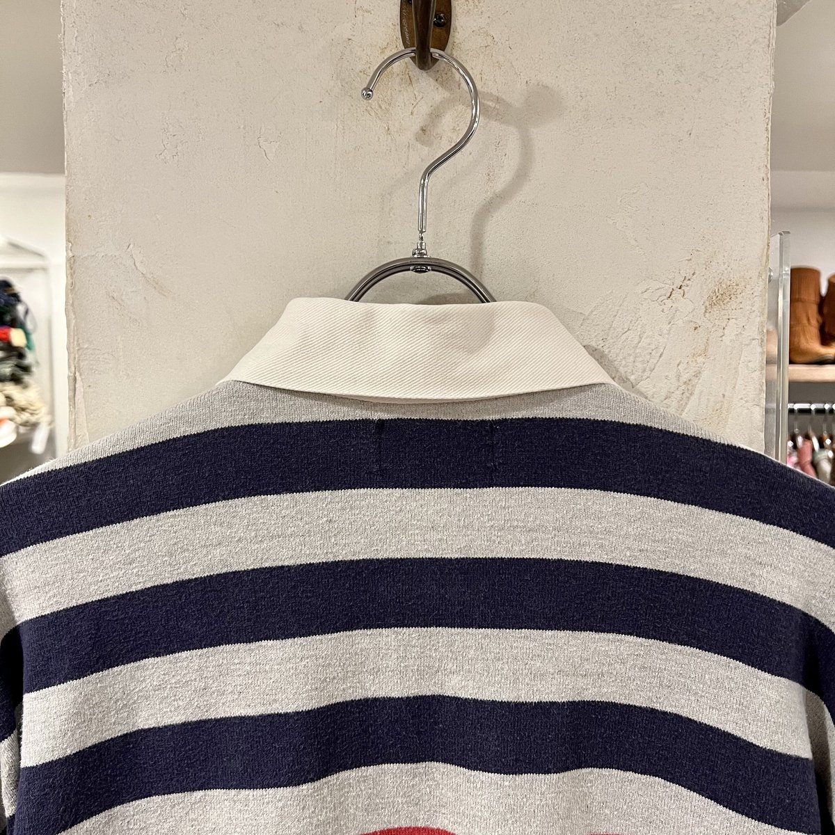 90s LLBean ラガーシャツ エルエルビーン ボーダー柄 USA製 (S3507) |