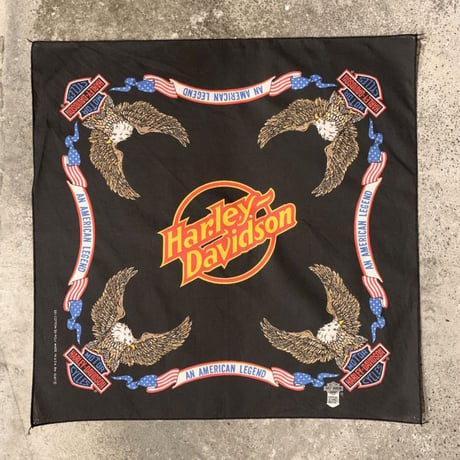 Bandana　HARLEY DAVIDSON　ヴィンテージバンダナ　USA製　ハーレーダビッドソン　170