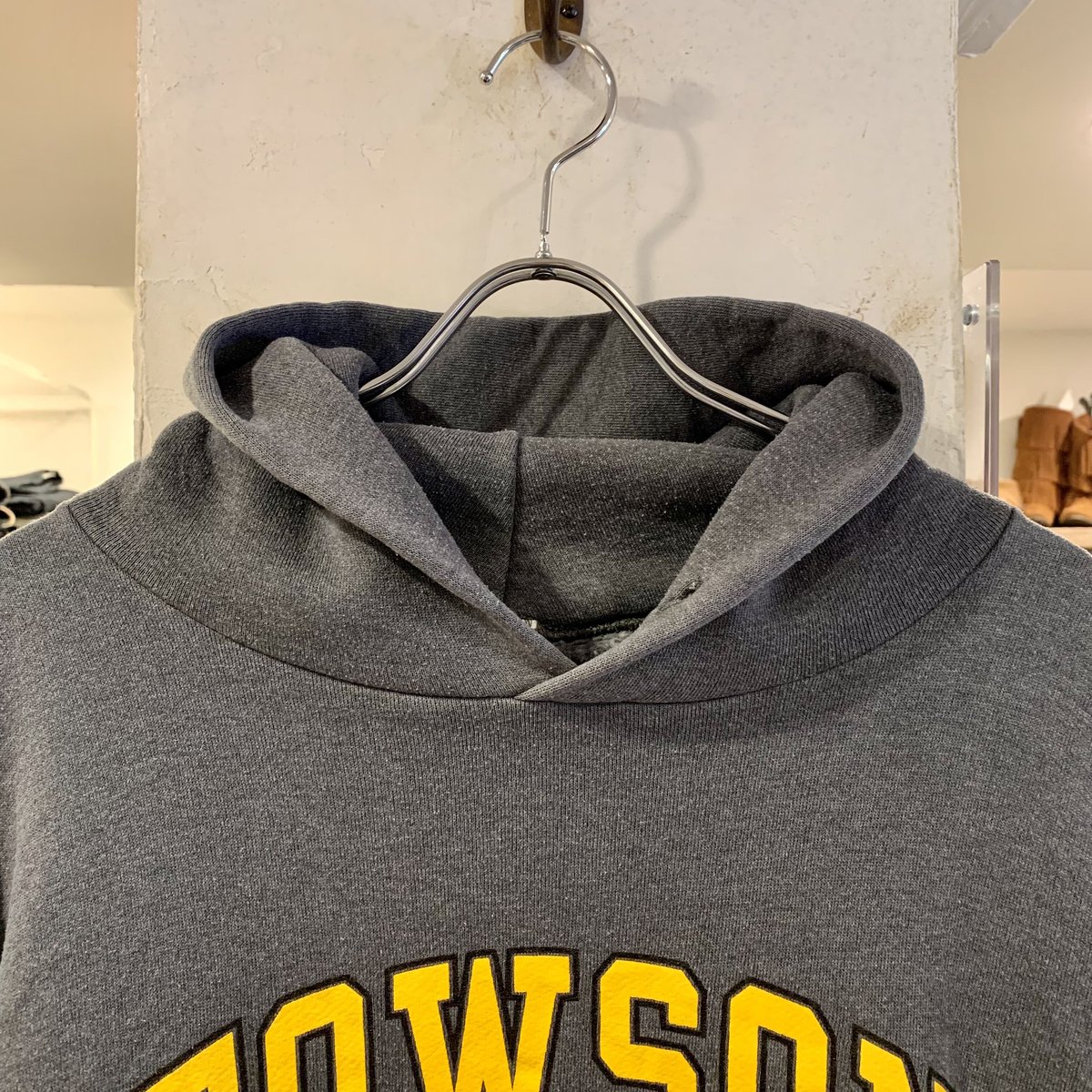 80s RUSSELL カレッジプリント スウェット パーカー バック