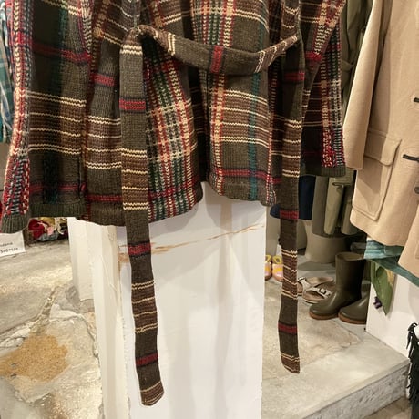 LAUREN RALPH LAUREN 　ショールカラー　ラムウール　ニットガウン　ラルフローレン　(S0512)