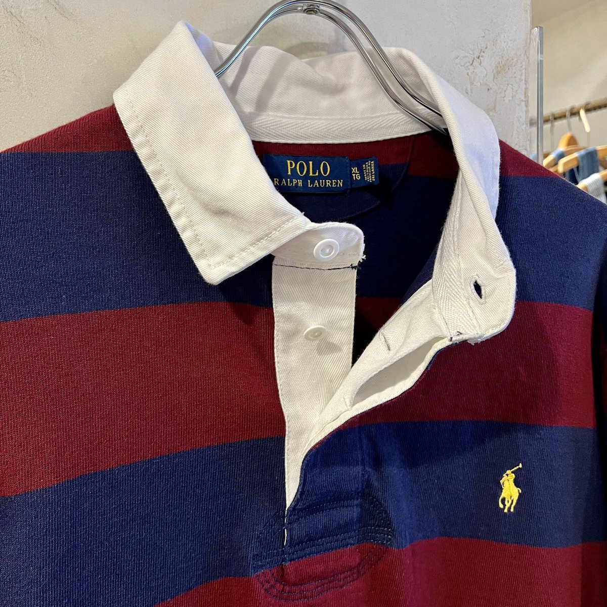 POLO Ralph Lauren L/Sラガーシャツ ラルフローレン ボーダー柄