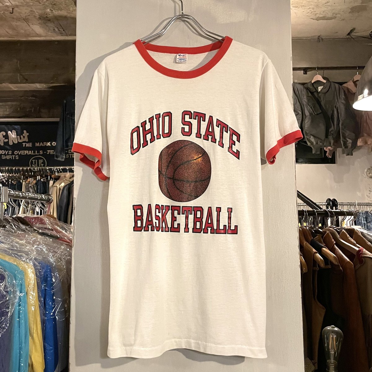 80s Champion リンガーTシャツ OHIO STATE BASKETBALL USA
