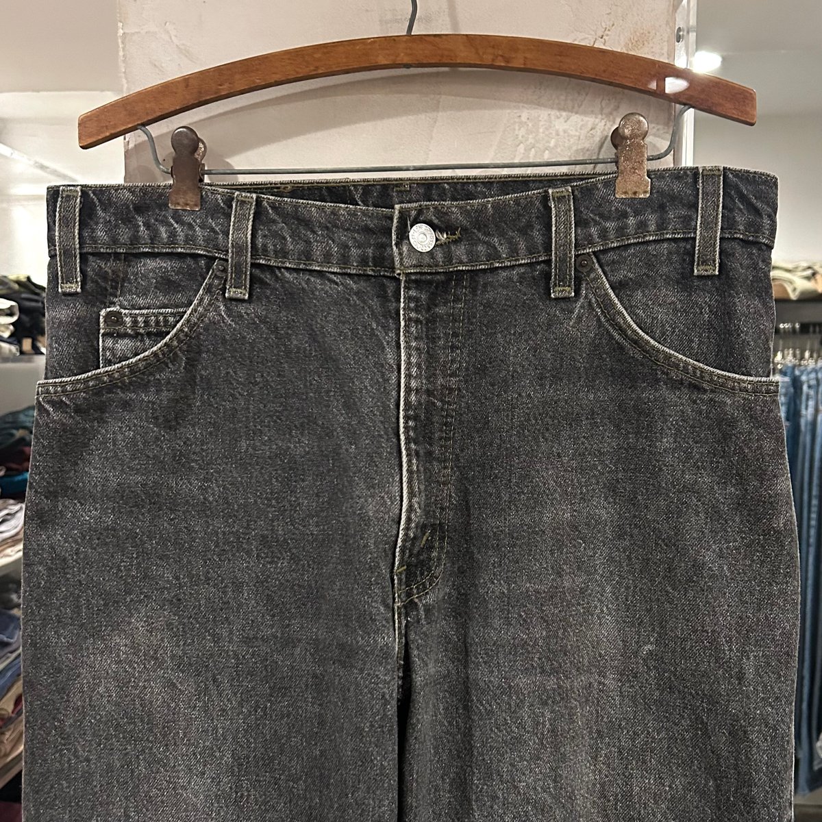 90s Levi's 550 0259 リーバイス ブラックデニムパンツ 33×31 先染め 