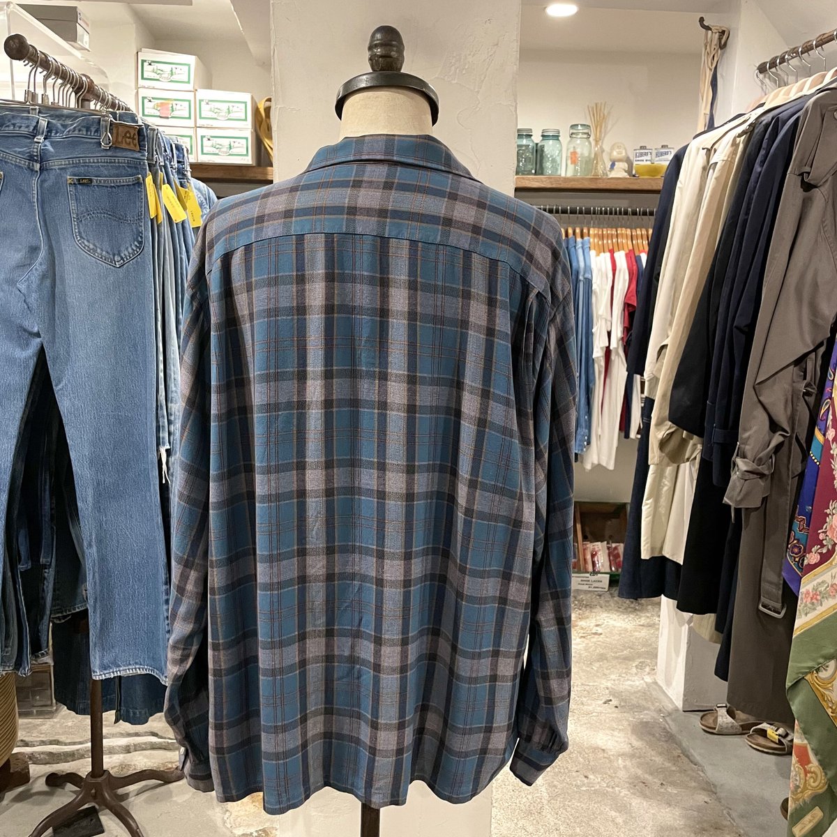 Cranbrook オープンカラーシャツ ボックスシルエット型 ヴィンテージ