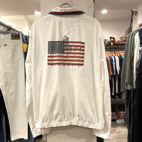 POLO by Ralph Lauren　スウィングトップ　星条旗　ビッグポニー　ホワイト　ラルフローレン　(S1500)