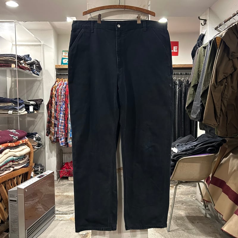 【お値下げしました】Carhartt ブラックダック地 ペインターパンツ Carhartt カーハート メンズ ダブルニー ダック ペインター