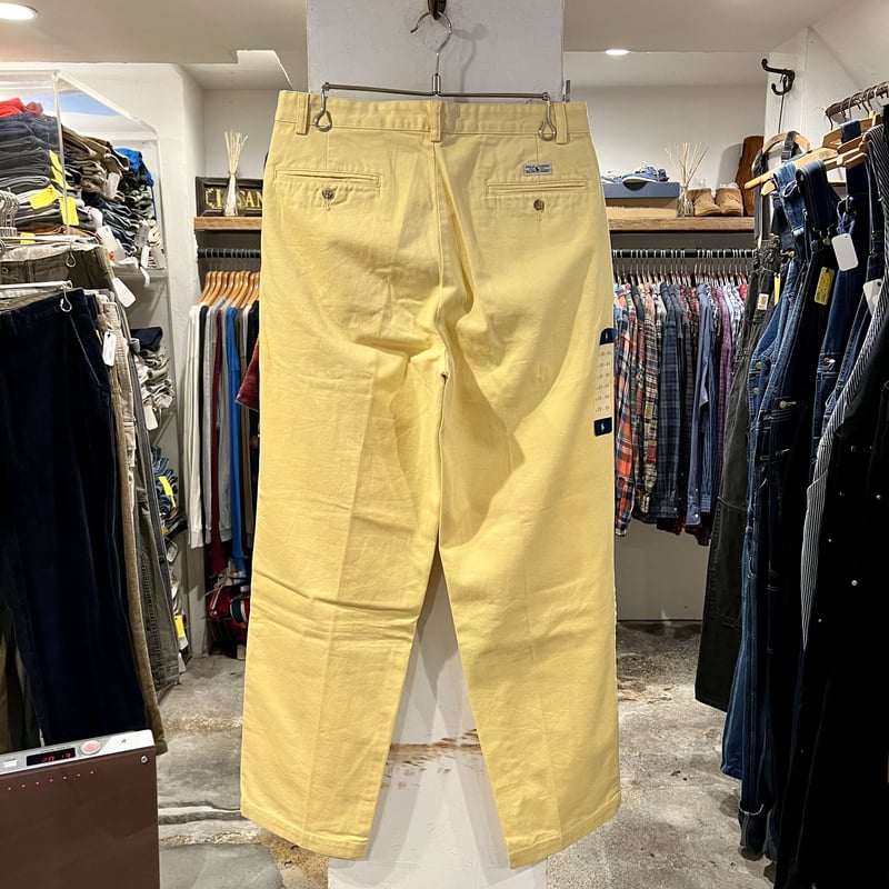 Polo by Ralph Lauren チノパン タック入り ポロチノ イエロー