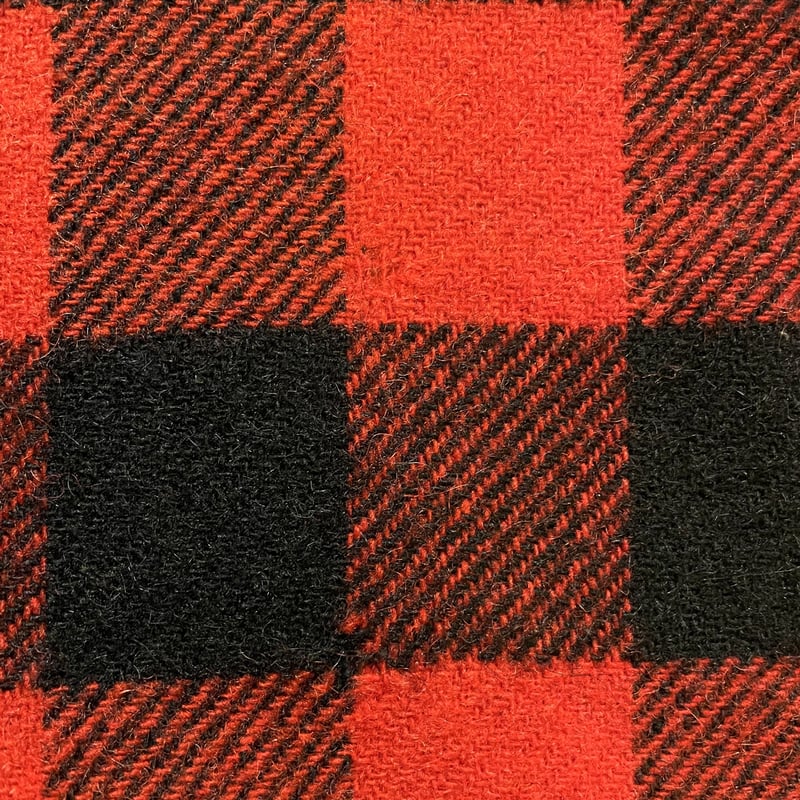 50s PILGRIM バッファローチェック柄 ウールシャツ マチ付き 赤