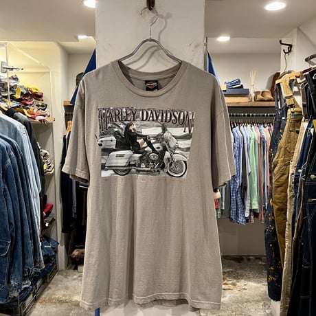 Harley-Davidson　ハーレーTシャツ　ショートスリーブ　グレー　USA製　(S2533)