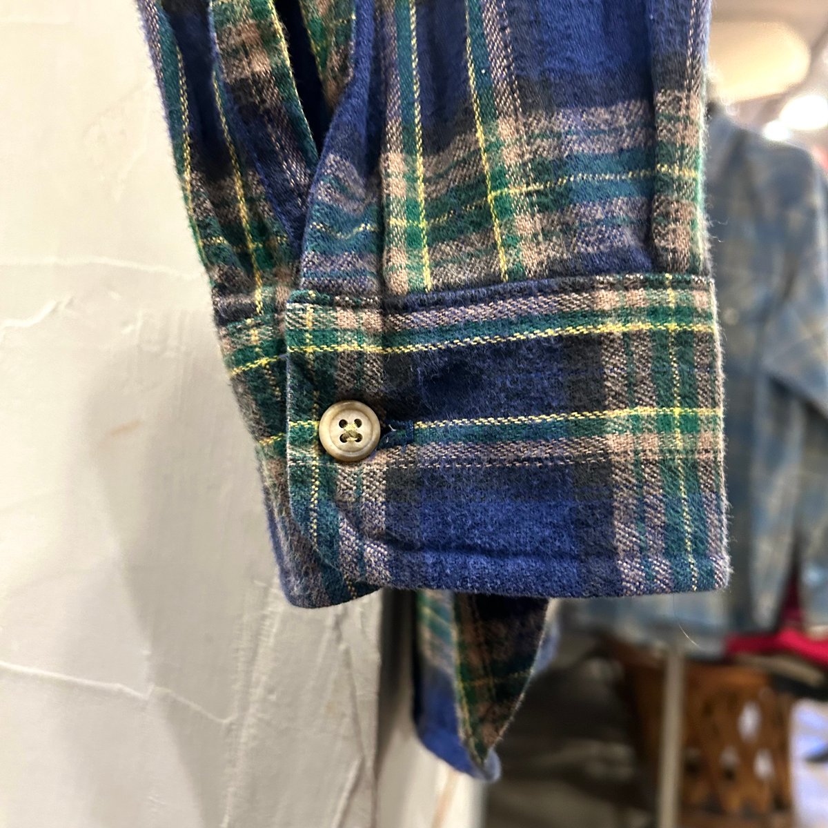80s Woolrich L/Sネルシャツ ウールリッチ コットンシャツ USA製 Size