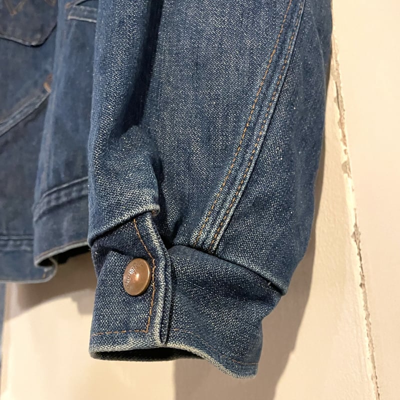 80s Wrangler デニムジャケット ブランケットライナー 襟コーデュロイ