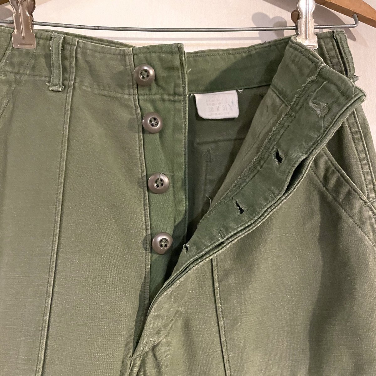 60s〜 US ARMY ベイカーパンツ 30×30 OG107 COTTON SATTEN 60s〜 US ARMY ベイカーパンツ 30×30 OG107 COTTON SATTEN