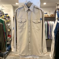 Polo by Ralph Lauren　ミリタリーシャツ　ロングスリーブ　　ユーズド加工　RECON　エポレット　パッチワーク　(S2297)