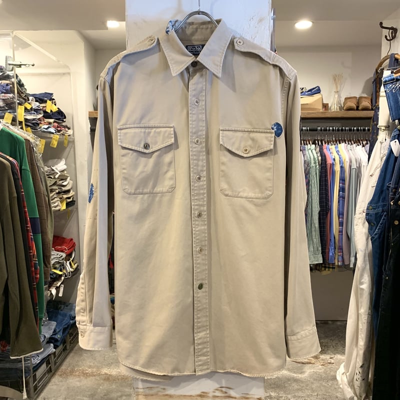 国内正規品 POLO RALPH LAUREN 長袖シャツ ミリタリー 楽天市場】ラルフローレン シャツ（テイスト（ファッション