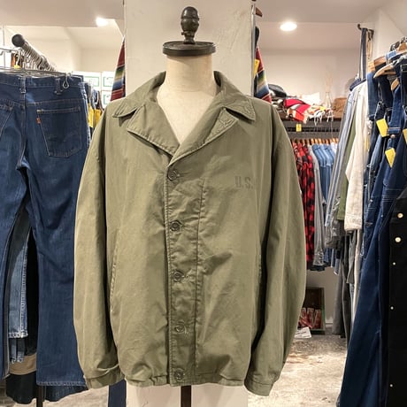 40s　US NAVY　N-4 DECK JACKET　デッキジャケット　U.S.N　コの字留め　CONMAR ZIP　40年代　(S1682)
