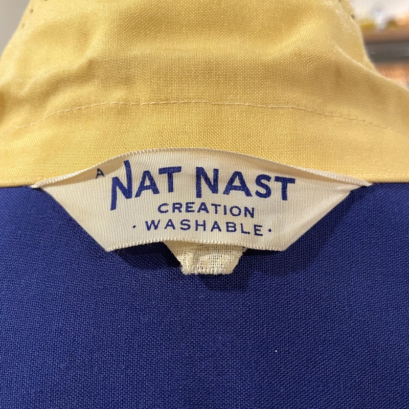 NAT NAST ヴィンテージボウリングシャツ フロッキープリント