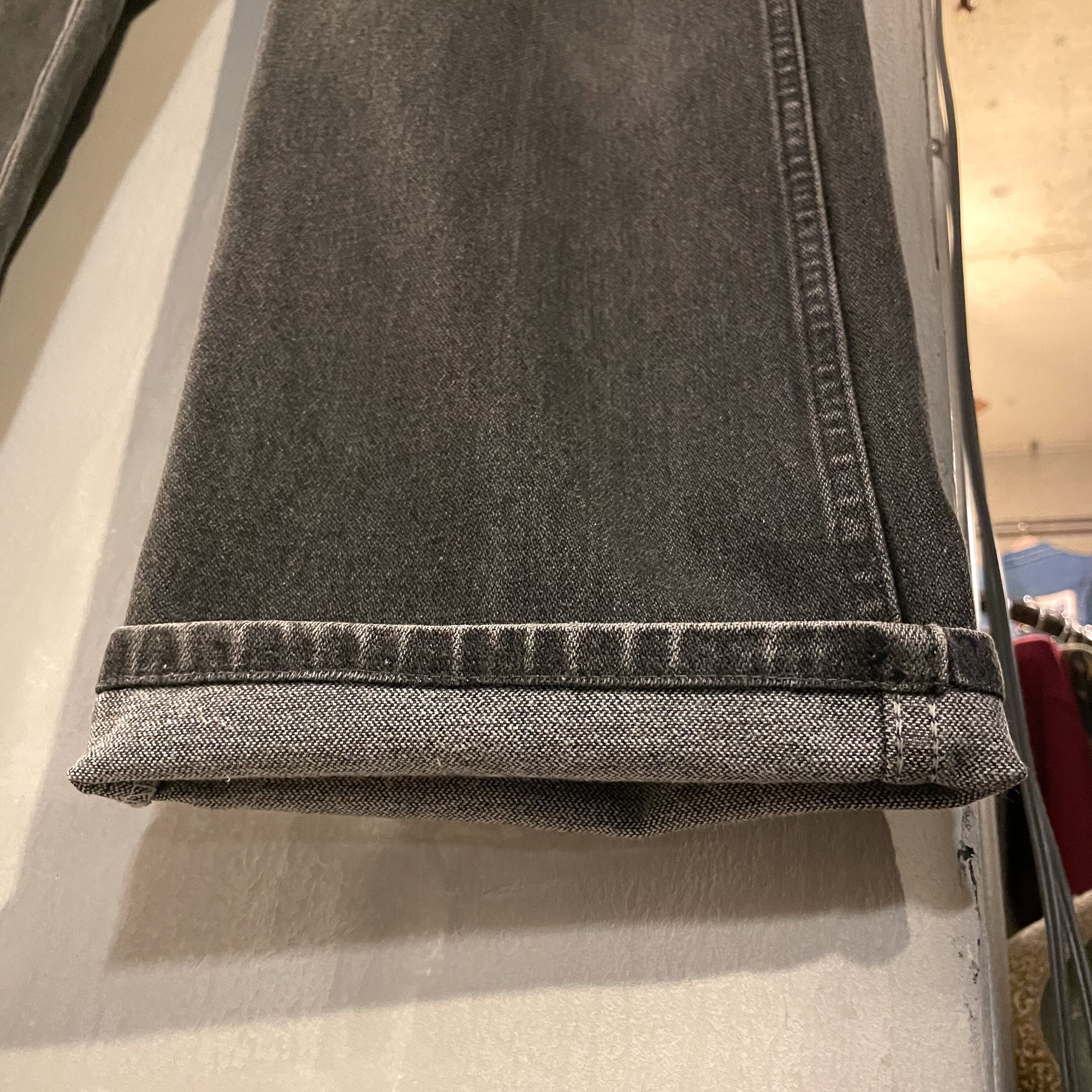 80s Wrangler 13MWZPB 先染め ブラックデニムパンツ 34×29 USA製 