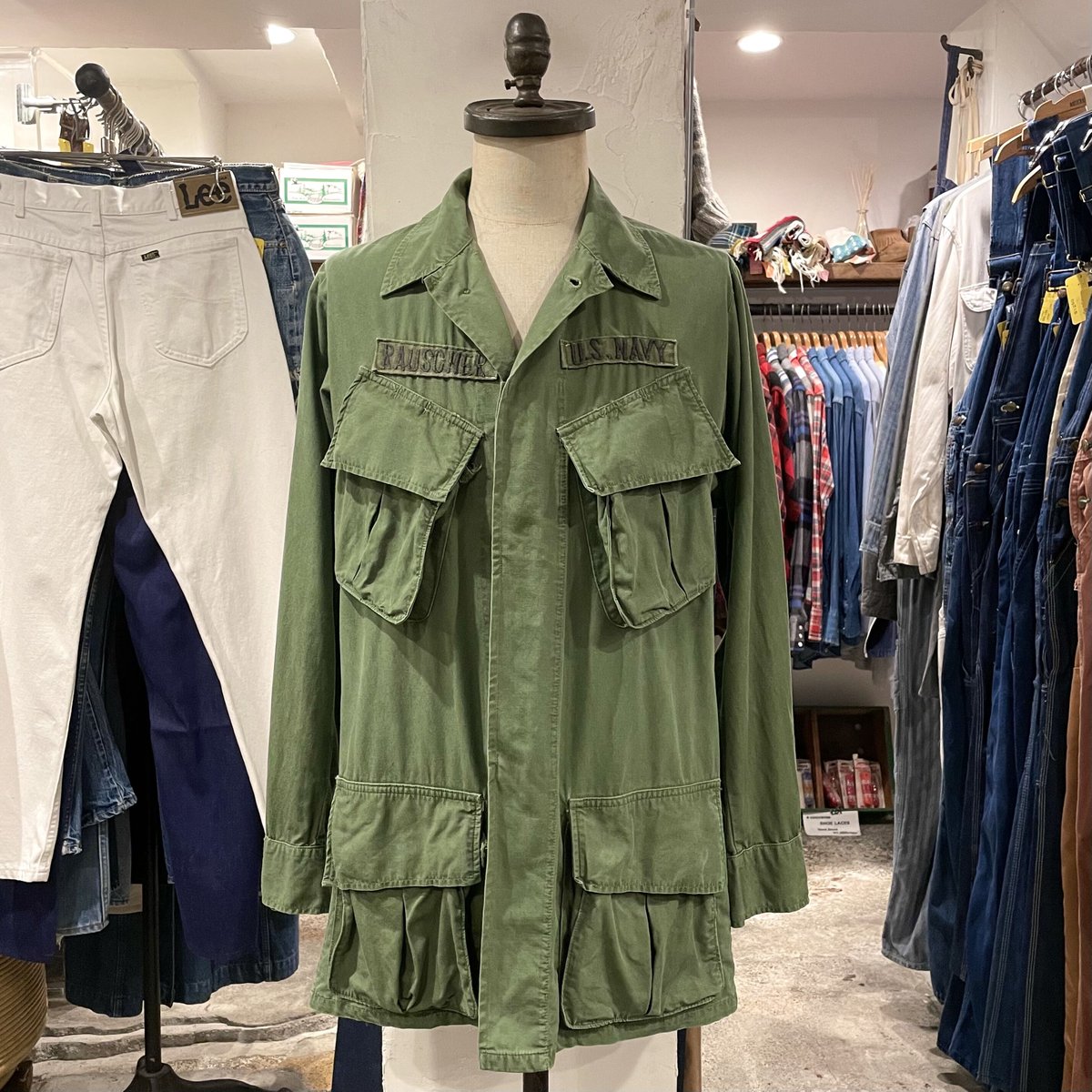 60s US NAVY Jungle Fatigue Jacket ファティーグジャケット 3...