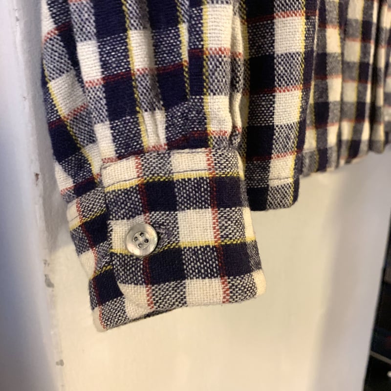 50s TOWNCRAFT Vintage Wool shirt オープンカラーシャツ チェッ