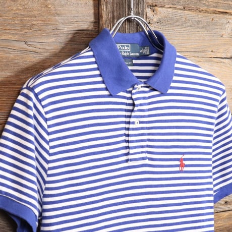 Polo Ralph Lauren　ショートスリーブポロシャツ　ポロラルフローレン　ワンポイント　ボーダー柄　(Y0380)
