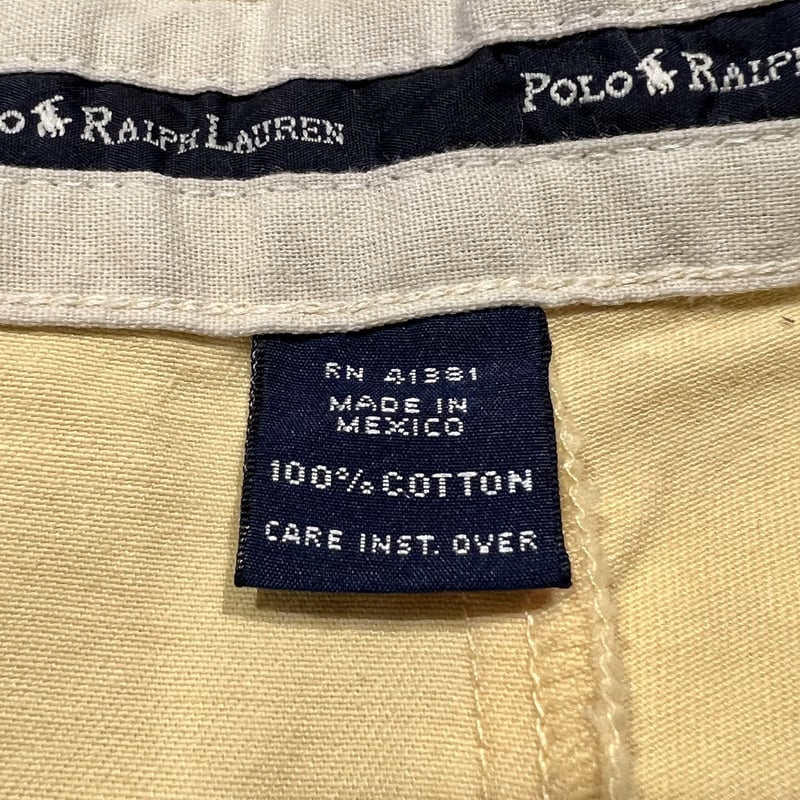 Polo by Ralph Lauren チノパン タック入り ポロチノ イエロー