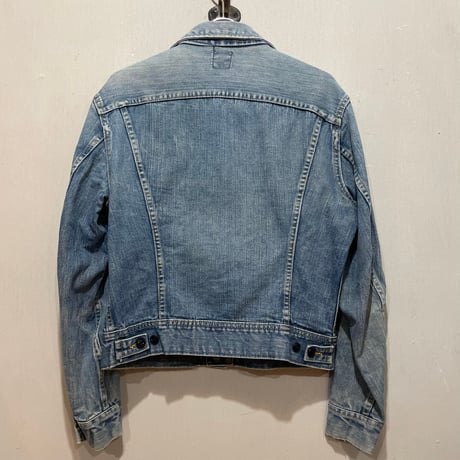 70s　Lee 220-J　デニムジャケット　USA製　Size 38相当　リー　2ポケ　左綾　(S5736)