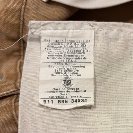 carhartt　ダック地　ペインターパンツ　カーハート　ブラウン　雰囲気系　32×31　(S5443)