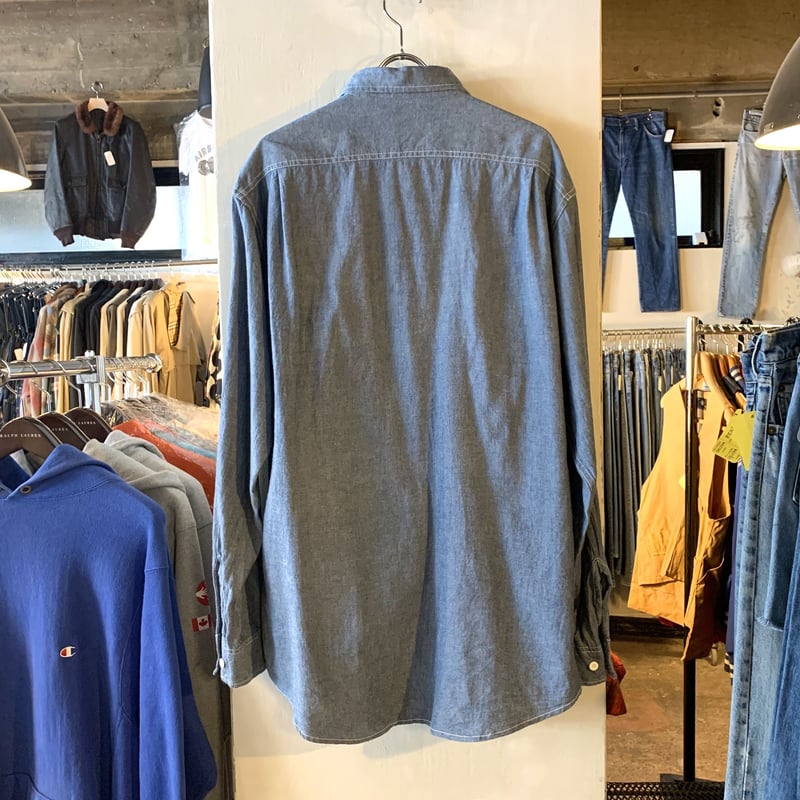 【美品】ビックマック　ワークシャツ　コットン×ポリ　シャンブレーシャツ 楽天市場】ビッグマック シャンブレー シャツ BIGMAC BM25SS001