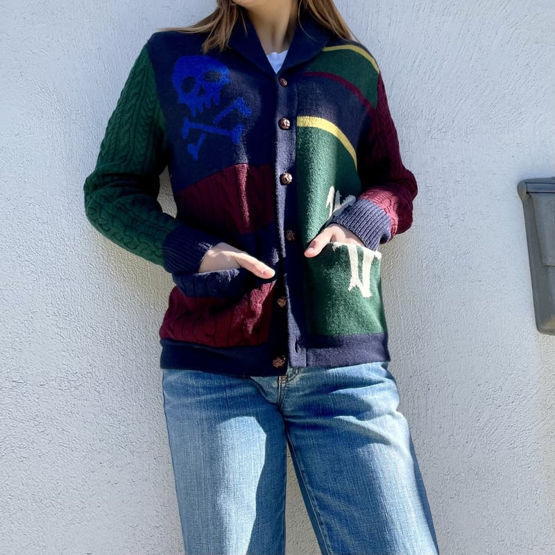 Polo Ralph Lauren パッチワークカーディガン M POLO RALPH LAUREN（ポロ ラルフ ローレン）の「パッチワーク コットン