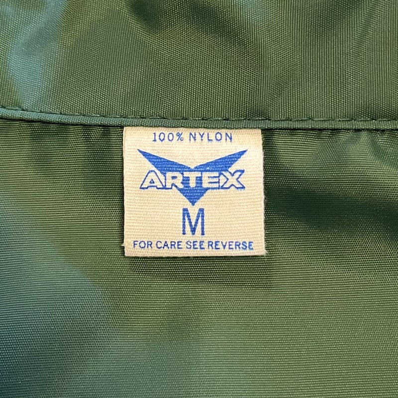 70s ARTEX コーチジャケット DEAD STOCK ラグランスリーブ フロッキー 