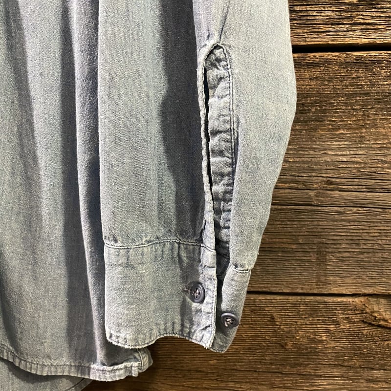 US NAVY Chambray Shirt 60s 耳付き シャンブレーシャツ ボックスシル
