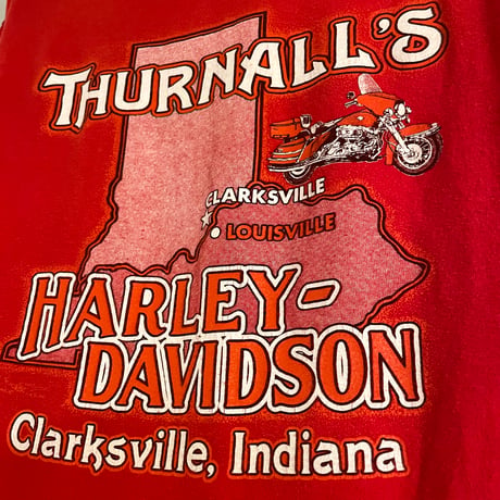 80s　Hanes　HARLEY-DAVIDSON　S/S Tシャツ　ハーレーT　USA製　Size L　©1988　(S4907)