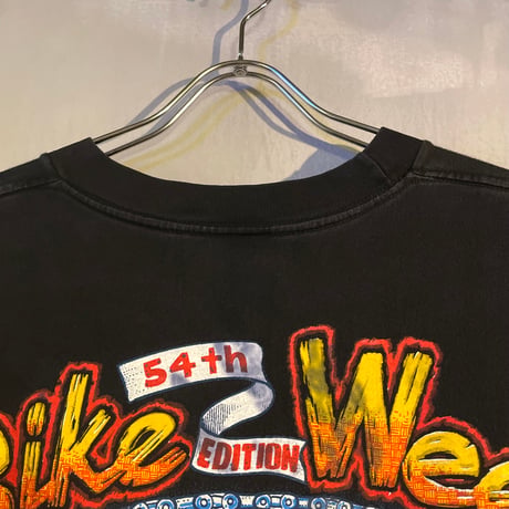 90s　FIELDS　S/S バイクTシャツ　USA製　BIKE WEEK　DAYTONA BEACH　1995年　(S4228)