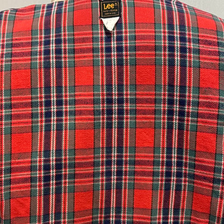 80s　Lee 　デニムジャケット　ネルライニング　USA製　Size MEDIUM　4つポケ　リー　(S5328)