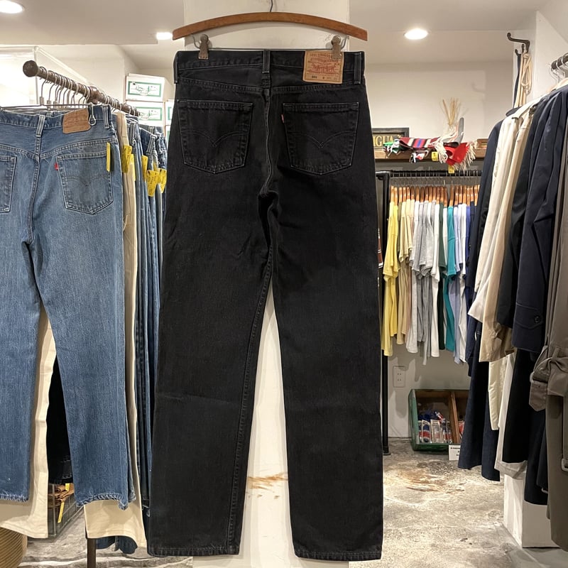 Levi's 501 90年代 リーバイス501 後染めブラックデニムパンツ ボタン