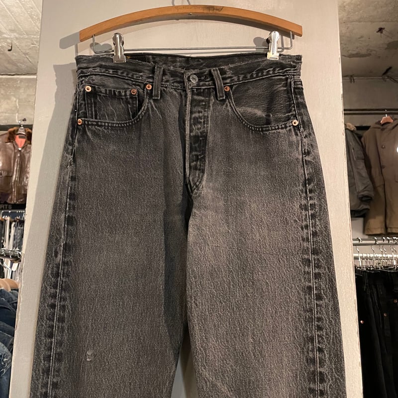 90s Levi's 501 後染め ブラックデニムパンツ 31×34 USA製 1996