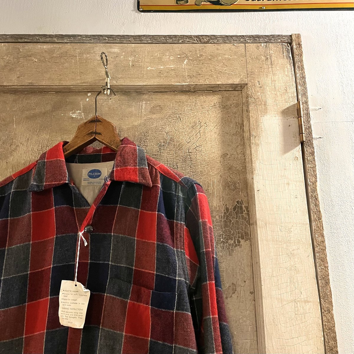 50s PILGRIM Vintage Wool Shirt DEAD STOCK オープンカ 50s PILGRIM Vintage Wool Shirt DEAD STOCK オープンカ