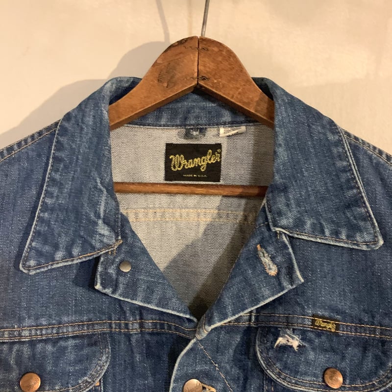 Wrangler 124MJ デニムジャケット 黒タグ 美品 USA製  70s