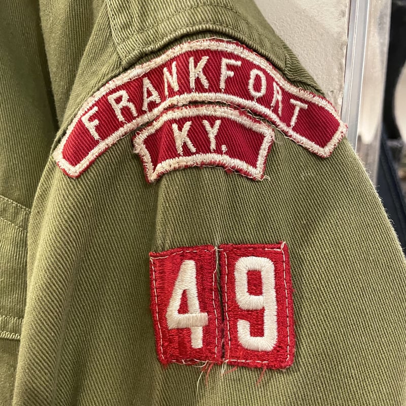 40s〜 Vintage Boy Scouts Shirt ボーイスカウトシャツ マチ付き