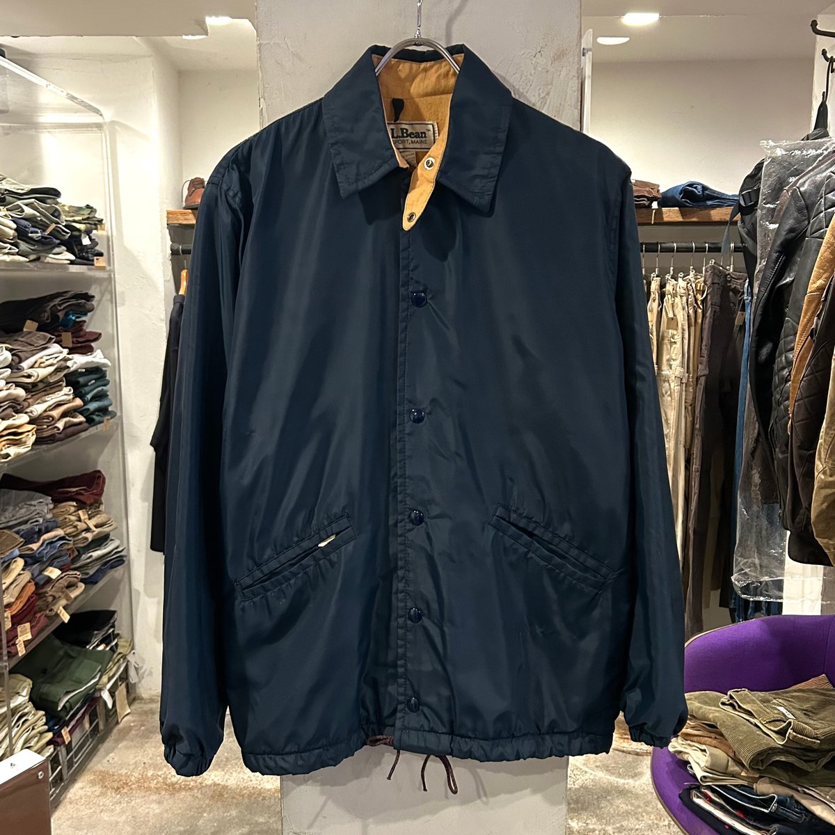 80s L.L.Bean コーチジャケット エルエルビーン チンストラップ 80s L.L.Bean コーチジャケット エルエルビーン チンストラップ