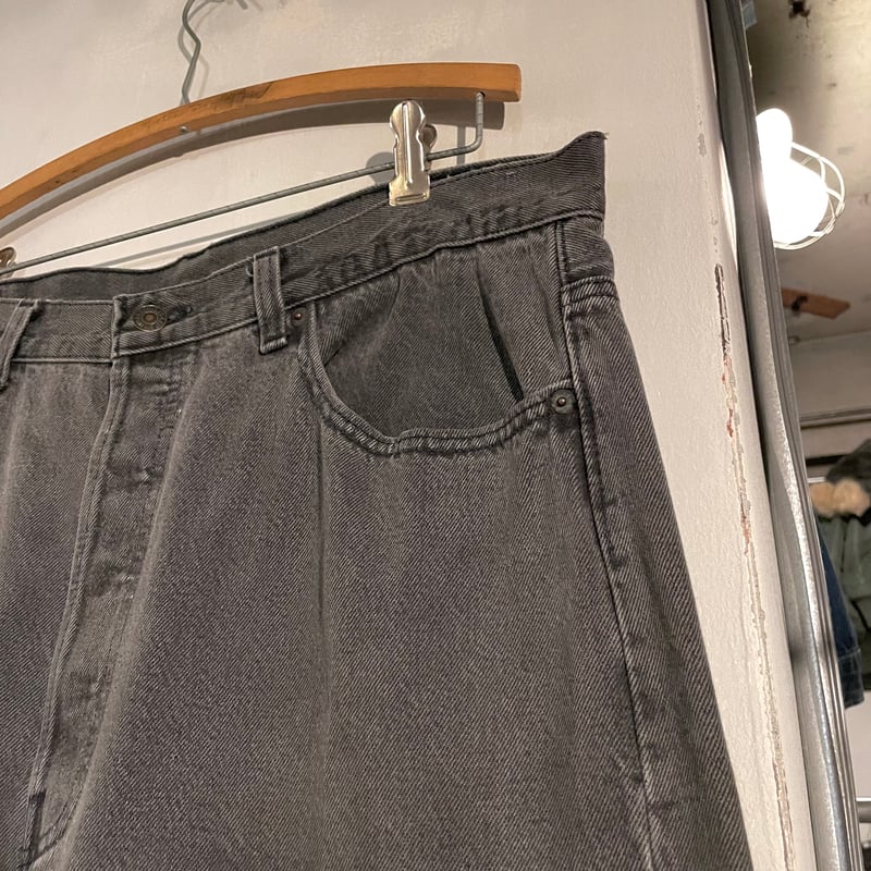 90年代 Levi's 501 後染め ブラックデニムパンツ 36×31½ USA製 90年代 Levi's 501 後染め ブラックデニムパンツ 36×31½ USA製